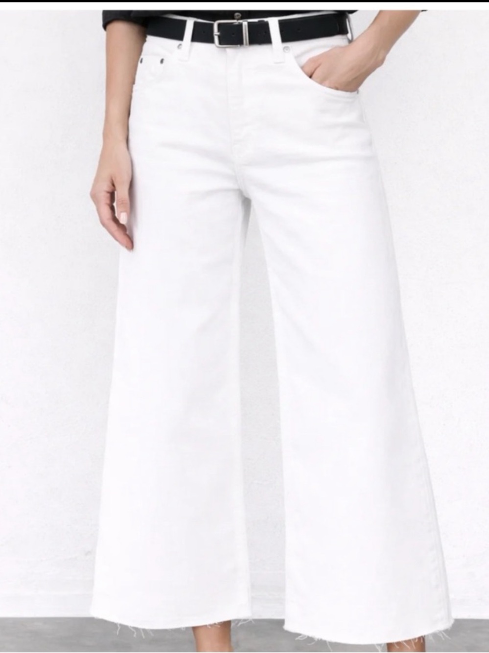 NWT Fidelity Denim Ziggy High-Rise Crop Wide-Leg Jeans, size 32